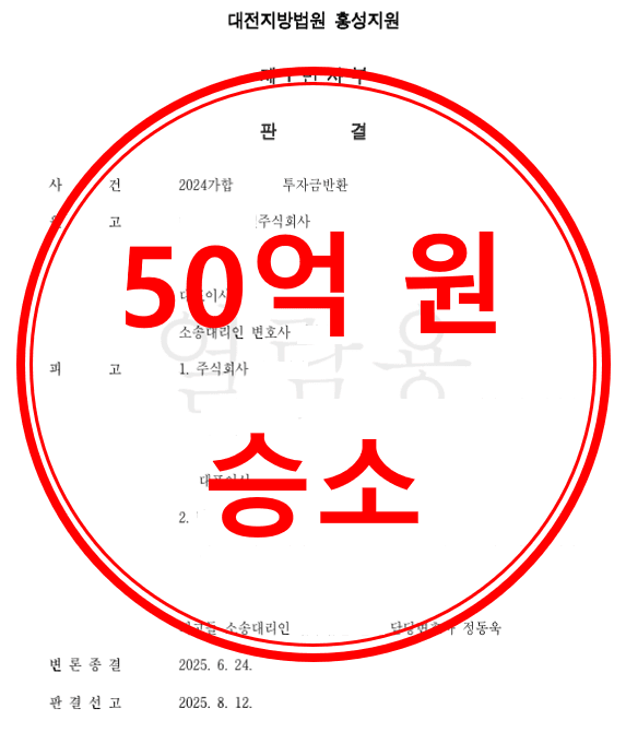 투자금 반환 및 손해배상
