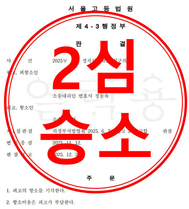 정직처분취소 청구의 소